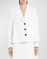 Short Trench Coat with Inverted Pleat