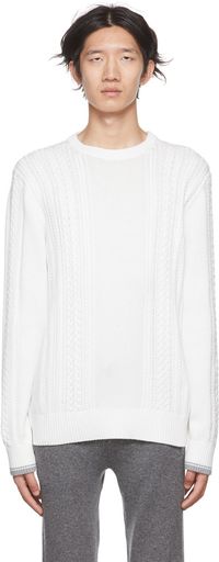 Vince Off-White Cable Sweater