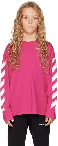 Off-White Kids Pink Rubber Arrow Long Sleeve T-Shirt