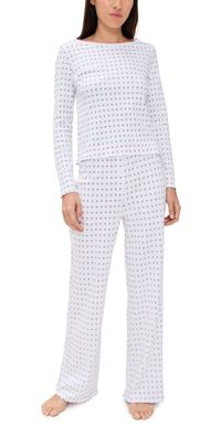 Cozyland by Morgan Lane Ellie PJ Set in Floating Hearts Cake M