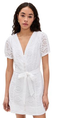 Joe's Jeans The Halle Eyelet Mini Dress White XL