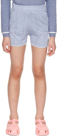 Morley Kids Blue Pointelle Shorts