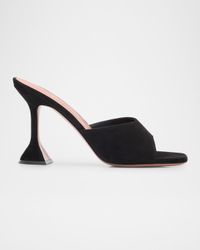 Lupita Suede Pedestal Mule Sandals