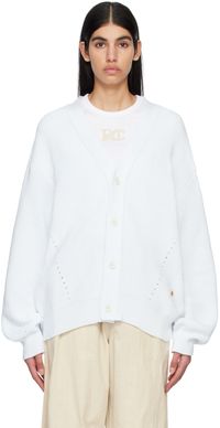 RECTO Blue Y-Neck Cardigan