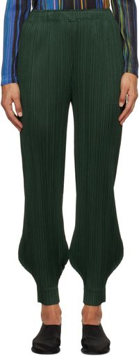 PLEATS PLEASE ISSEY MIYAKE Green Monthly Colors October Trousers