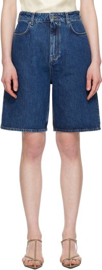 Loulou de Saison Blue Isu Denim Shorts