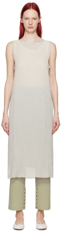 Youth Gray Lettuce Edge Midi Dress