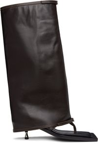 FIDAN NOVRUZOVA Brown Kaia Stiletto Tall Heeled Sandals