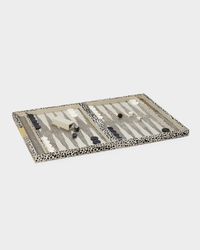 Bailey Large Cheetah-Print Backgammon Game Set