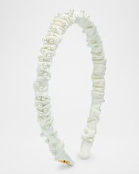 Jessie Pearly Ruched Satin Headband