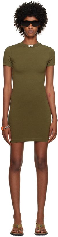 Heron Preston Khaki 'HPNY' Minidress