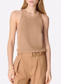 Vanessa Bruno - Top col rond en coton - Taille 4 - Beige