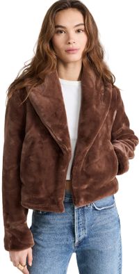 BLANKNYC Espresso Faux Fur Martini Jacket Espresso Martini L