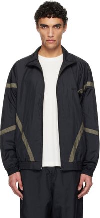 WACKO MARIA Black & Green Nylon Track Jacket