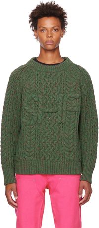 Sky High Farm Workwear Green 'SHF' Sweater