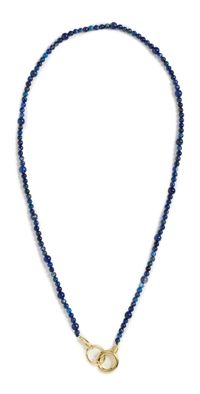 Gorjana Power Gemstone Beaded Necklace Lapis/Gold One Size