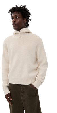 Lemaire Hooded Sweater Light Cream M