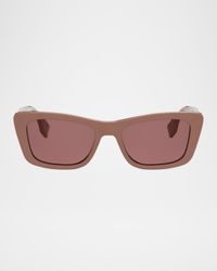 Lettering 53mm Rectangle Butterfly Sunglasses