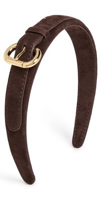LELET NY Emi Suede Headband Chocolate One Size