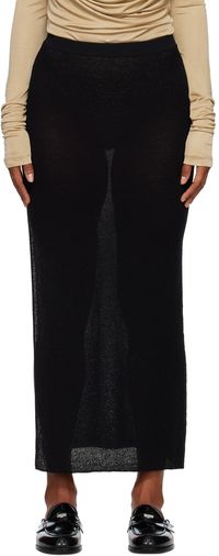 SIR. Black Emmeline Midi Skirt