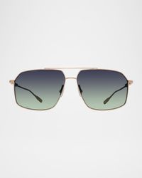 Men's Renzo Polarized Titanium Rectangle Sunglasses