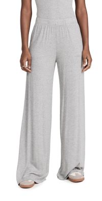 SPRWMN Rib Wide Leg Pants Heather Grey L