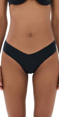 STAUD Elle Bikini Bottoms Black L