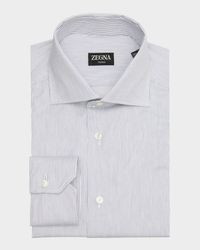 Men's Trofeo Cotton Twin Stripe Dress Shirt