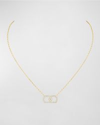 SO MOVE 18K YELLOW GOLD DIAMOND PAVE PENDANT NECKLACE
