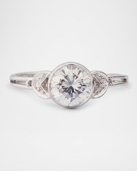 Estate Platinum 4 Diamond Engagement Ring