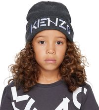 Kenzo Kids Gray Kenzo Paris Pull On Hat