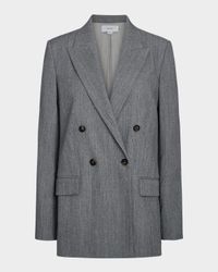Double-Breasted Wool Twill Blazer