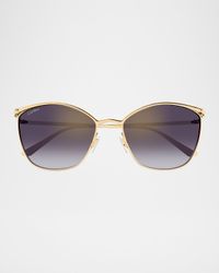 Panthère Cat-Eye Metal Sunglasses