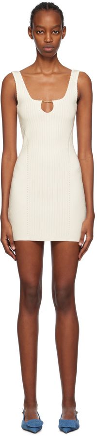JACQUEMUS White Les Classiques 'La mini robe Sierra' Minidress