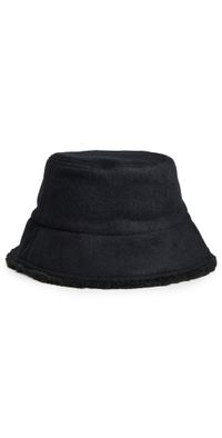 Favorite Daughter Wool Reversible Bucket Hat Black One Size