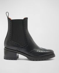 Hagar Brogue Wing-Tip Chelsea Boots