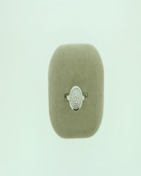 18WG LARG BOUTON PAVE RING .