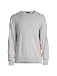 Men's COLLECTION Side Striped Sweater - Mirage Grey - Size XL