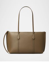 Perry Small Leather Zip Tote Bag