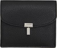 TOTEME Black T-Lock Grained-Leather Card Holder