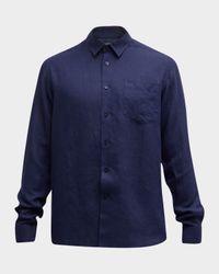 Caroubis Linen Pocket Sport Shirt