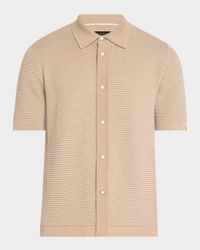 Men's Jonah Textured Stripe Button-Down Shirt