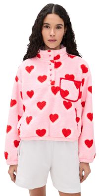 PJ Salvage Fleece Pullover Pink XL