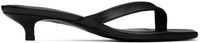 TOTEME Black 'The Flip-Flop' Heeled Sandals