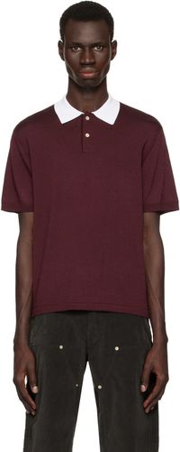 Wales Bonner Burgundy Sun Polo