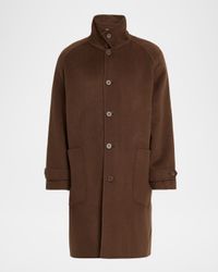 Men's Double Split Wool Coat