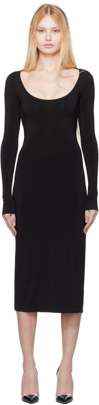 GUIZIO Black Sander Midi Dress