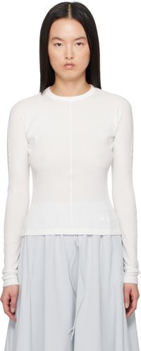 Y-3 White Fitted Long Sleeve T-shirt
