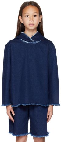 M’A Kids Kids Navy Classic Denim Hoodie