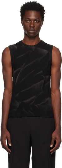 Dion Lee Black Crinkle Sunfade Tank Top